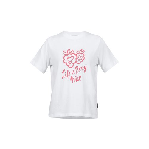 T-Shirt KLEINIGKEIT "Kleinigkeit Big Berry Nice Shirt", Damen, Gr. L, rosa (weiß), 100% Baumwolle, bedruckt, normal, Rundhals, Shirts T-Shirt