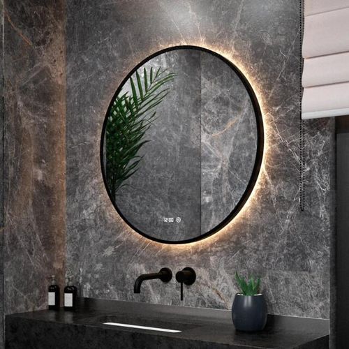 Mirlux Badkamerspiegel 100cm zwart frame