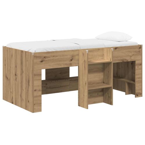 Hochbett für Kinder Kunsthandwerk Eiche 163 x 101,1 x 68,5 cm