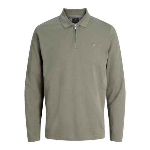 Jack & Jones Jprblaethan ls zip polo olijf