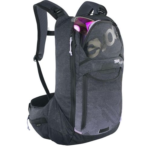 Evoc Trail Pro 12 Rucksack mit Rückenprotektor Grau XS