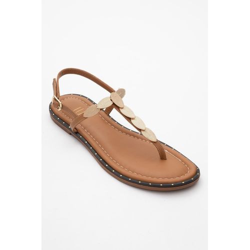 Marea Leer Plat Sandaal (Women)
