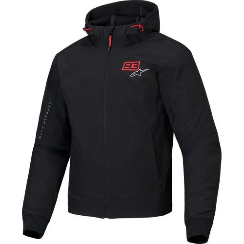 Alpinestars MM93 Radium Tech Motorrad Zip Hoodie, schwarz/rot, XL