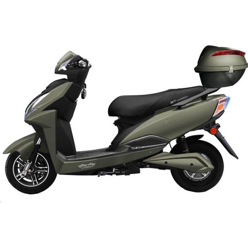 Elektro Motorroller eAdler 2400 W, 45 km/h, dunkelgrün mit 1 Akku Reichweite ca. 55 Km, mit Top Case GT Union