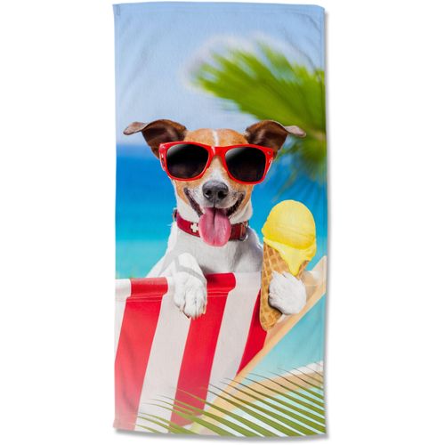 Strandtuch GOOD MORNING "Diesel", multi, B:75cm L:150cm, Velours, Mikrofaser, Handtücher, Kinder Strandtuch, Mikrofaser, Velours, saugfähig, weich, Strand, Hund