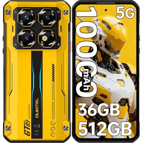 OUKITEL WP60 5G Outdoor Smartphone - 36GB+512GB/2TB Outdoor Handy 7,2” 120Hz Android 15 , 108MP+32MP+8MP-Nacht, IP68 Handy NFC/GPS/OTG, Orange