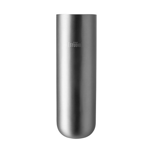 Karaffe FINK STUDIO "FULL FILL", silber (grau), B:8cm H:26cm T:8cm Ø:8cm, Karaffen, Karaffe, in Geschenkverpackung