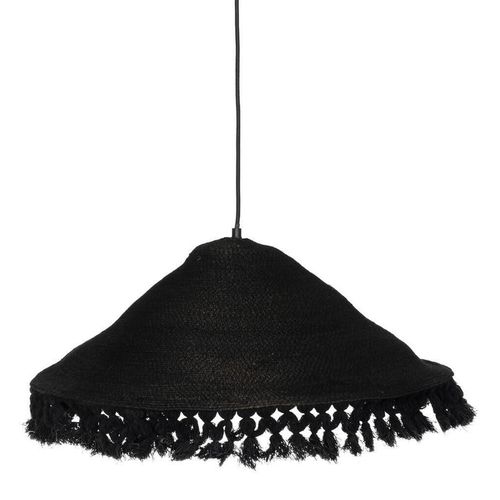 Deckenleuchte – Schwarz – 40 W – Natürliche Faser – 60 x 60 x 23 cm