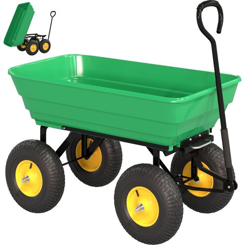 Garden Cart with Tipping Function, 75L, 200kg Capacity