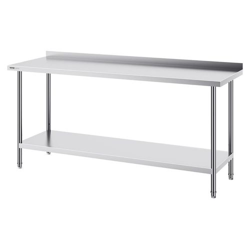 Edelstahl-Arbeitstisch für Großküchen – Tisch zur Zubereitung von Speisen, 61 cm x 183 cm