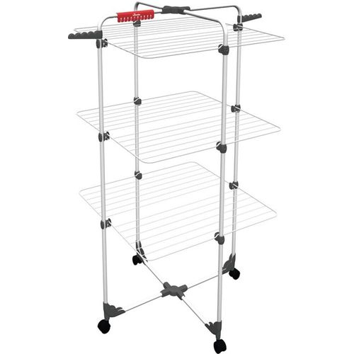 Wäscheständer VILEDA "Vileda MIXER 3 Turmwäscheständer", silber (weiß, vileda mixer 3), B:71cm H:132cm T:71cm, Stahl, Wäscheständer, viel Platz auf engstem Raum, optimal für längere Wäschestücke