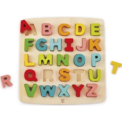 Steckpuzzle HAPE "Puzzle mit Großbuchstaben", bunt, Puzzles, KinderB:29cm H:28cm, Holz, B:29cm H:28cm