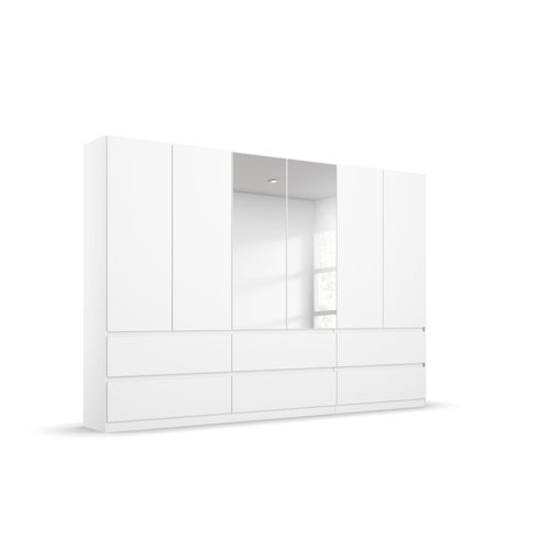 Drehtürenschrank RAUCH "Madrid", weiß, B:271cm H:210cm T:54cm, Holzwerkstoff, Schränke, Drehtürenschrank, mit oder ohne Beleuchtung