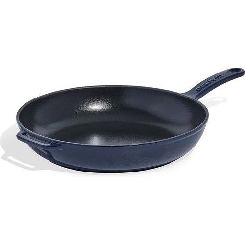 Famanu Gusseisenpfanne mit Emaille - Blau - Hohe Wärmeleitfähigkeit und Langlebigkeit