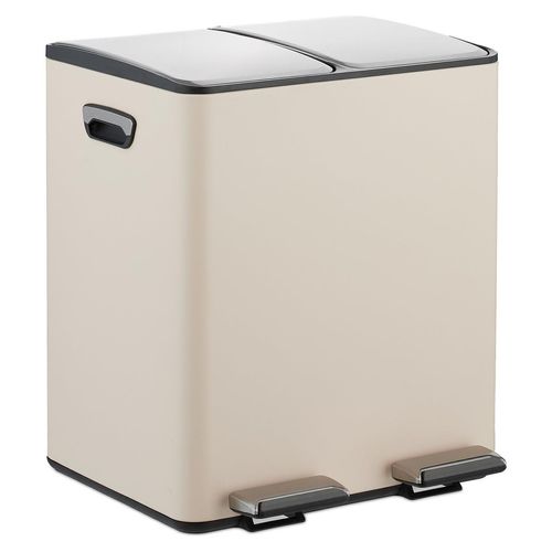 Treteimer mit zwei Fächern - 2 x 15 l Fassungsvermögen