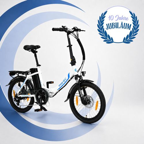 20 Zoll E-Faltrad Camp-20D Pedelec Weiß smartEC