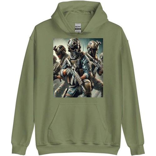 Famanu Uni Hoodie mit Soldatenprint - Größe S