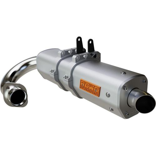 Rjwc Powersports Apx Cfmoto Uforce 100 Homologierter Slip On Schalldämpfer Silber Homologated Silber Homologated
