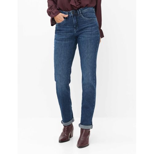 Brax Damen Five-Pocket-Hose Style MARY USED REGULAR BLUE, denim blau regular, Gr. 46L
