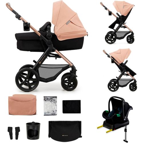Kombi-Kinderwagen KINDERKRAFT "MOOV 2 4in1 EVA", Kinder, beige, Stahl, Kinderwagen, mit EVA-Rädern