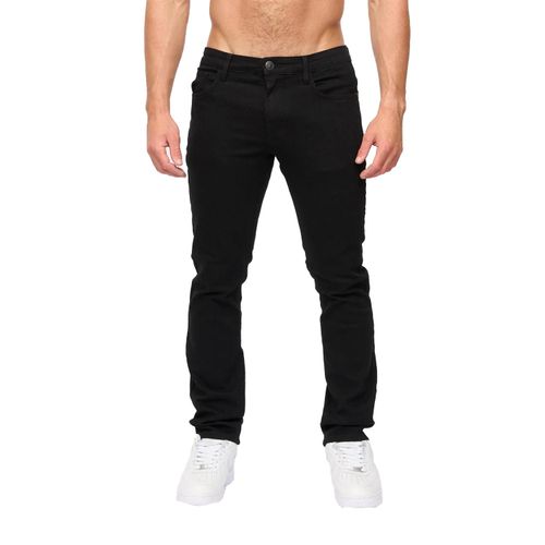 Crosshatch Heren Draker Straight Leg Jeans (Zwart)