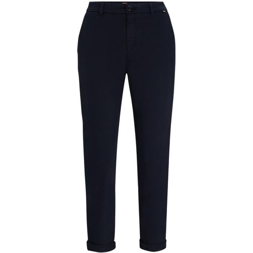 Boss Slanke chino’s voor dames (Middenblauw)