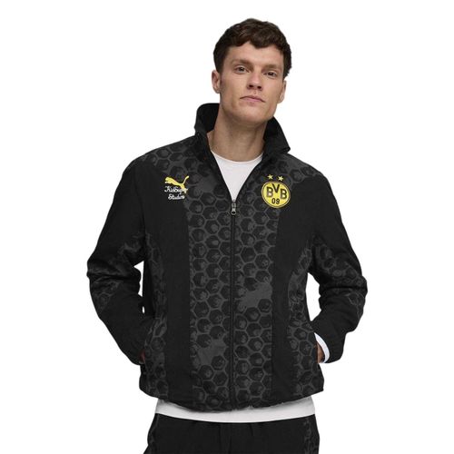 Puma Borussia Dortmund-anorak voor heren (ZWART/GEEL)