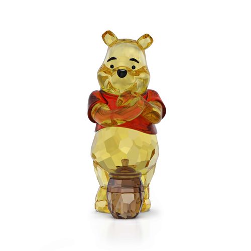 Dekofigur SWAROVSKI "Kristallfigur Sammelfigur WINNIE THE POOH Winnie Puuh", gelb, rot, braun, schwarz, Dekofiguren, Swarovski Kristall, Swarovski Kristall