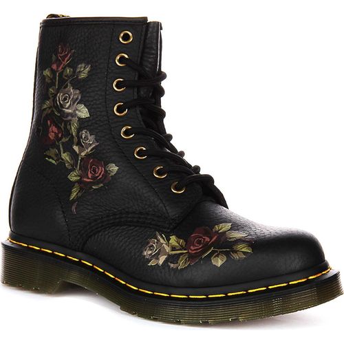 Dr Martens 1460 Decayed Flower in Schwarz für Damen – 5 UK - 38 EU - 7 US / Black