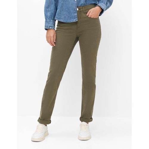 Brax Damen Five-Pocket-Hose Style MARY DARK KHAKI Denim Grün Khaki, denim grün - khaki, Gr. 52