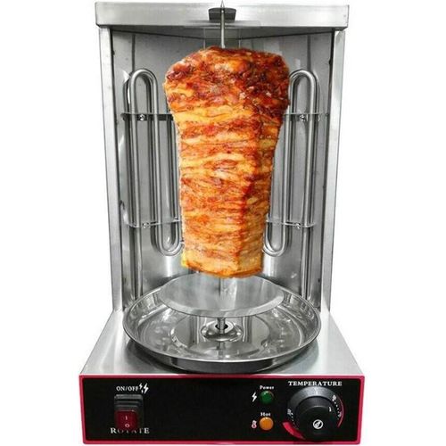 Grill – „Professioneller Vertikal-Dönergrill: Drehgrill mit Temperaturregelung für perfekt gegrilltes Hähnchen und Gyros. Leistungsstarker 3-kW-Dönergrill für authentischen Geschmack zu Hause!“