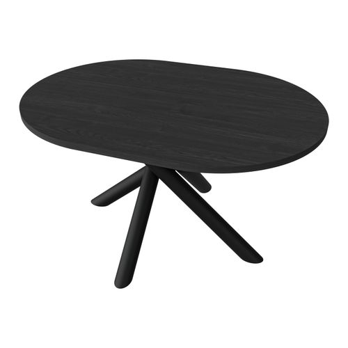 Esstisch OLO 138 Esche Portland – Runder Design Tisch mit Spinnenfuß für Esszimmer, Küche und Wohnbereich