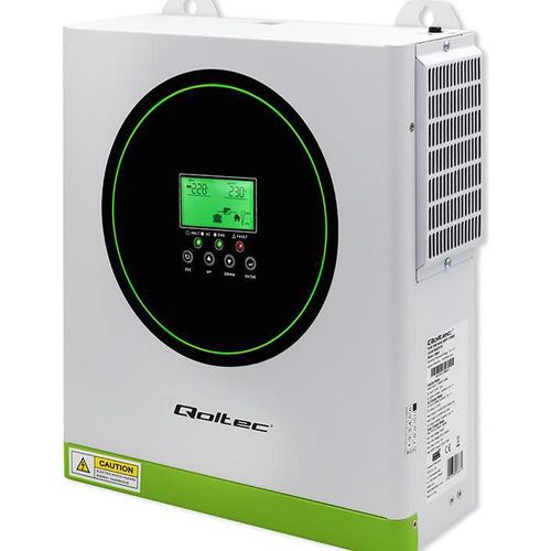 Qoltec Hybrid Off-Grid Solar Wechselrichter 1500W | 100A | 12V | MPPT | Sinus | WLAN-Option | Leistungsfaktor 1,0