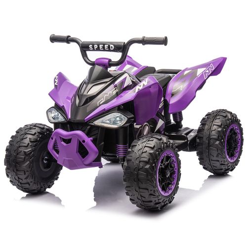 FCH Kinder Quad Elektro 12V 7Ah ATV, Musik, MP3, LED-Scheinwerfer Elektro-Quad für Kinder 3-6 Jahre Lila