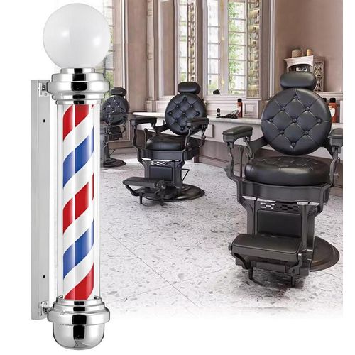 Deckenstütze LED Lampe Friseursalon Friseur Zeichen Werbung Salon 108cm