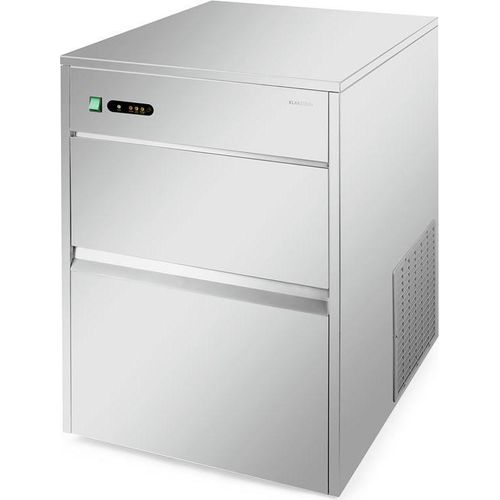 Klarstein Eiswürfelmaschine, Profi Ice Maker, Eiswürfelbereiter für Klare Eiswürfel, Eiswürfelmaschine für Gastro & Zuhause, Leise Eiswürfelmaschine Groß mit Eiswürfelbehälter, 260W, 50kg/Tag, Silber