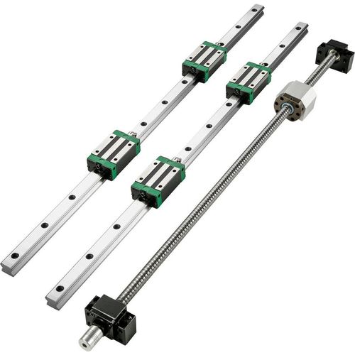 Linear Guide Rail 2Pcs HGR20-1700mm Linear Slide Rail with 1Pcs RM1605-1700mm Ballscrew with BF12/BK12 Kit Linear Slide Rail Guide Rail Square For DIY CNC Routers Lathes Mills