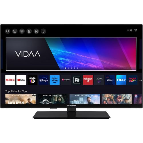 Telefunken Fernseher 32 Zoll Smart TV VIDAA XH32VP750M - HD-Ready Fernseher, HDR TV mit Triple-Tuner