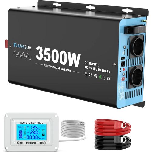 Reiner Sinuswellenwechselrichter, 3500W Dauerleistung, 7000W Spitzenleistung, 12V 3500W 50HZ EU