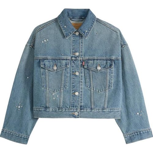 Levi's Loose crop trucker jacket trip on drip