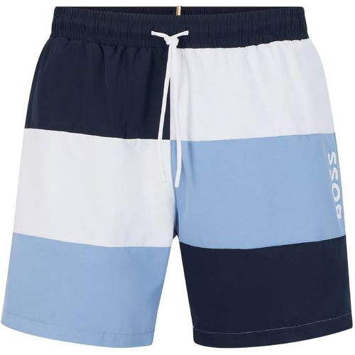 Boss Heren Colour Block zwembroek (Wit)