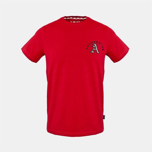 Aquascutum Heren-T-shirt van katoen met de personages Lilly en Sid (Rood)