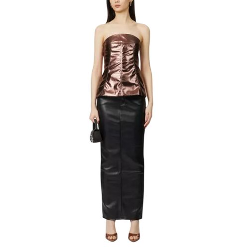 AmyLynn Johanna metallic buistop voor dames (Bruin)
