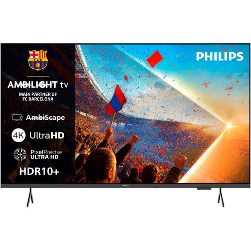 PHILIPS LED-Fernseher "50PUS8001/12", Energieeffizienz: F (A-G), mattschwarz, 50 ″, Fernseher