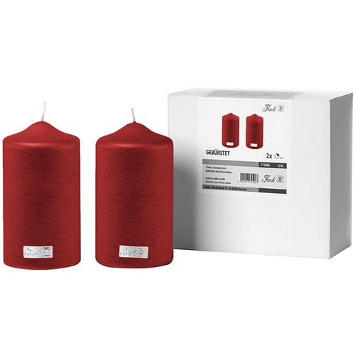 Stumpenkerze FINK "CANDLE", rot, H:15cm Ø:8cm, Kerzen