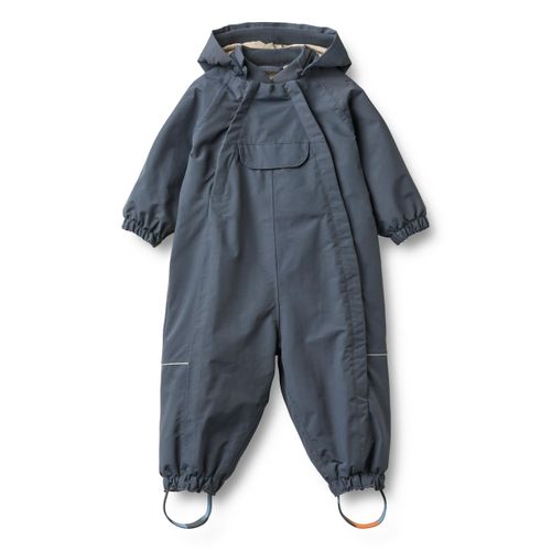 Jumpsuit WHEAT "WHEAT Outdooranzug Olly Tech", Kinder, Gr. 80, grau (graublau), 100% Polyester (Recycelt), unifarben, normal, Overalls Jumpsuit