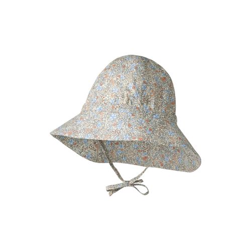Sonnenhut WHEAT "WHEAT Sonnenhut Chloé", Mädchen, Gr. 44-47, air blau flowers, 100% Baumwolle (Bio), Hüte