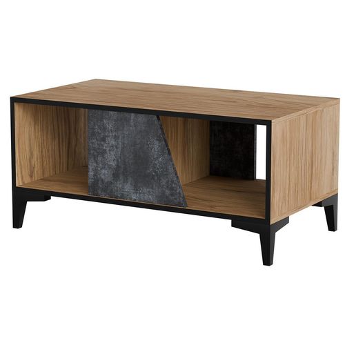Couchtisch OVO Beton Dunkel / Eiche uralt SONDERANGEBOT