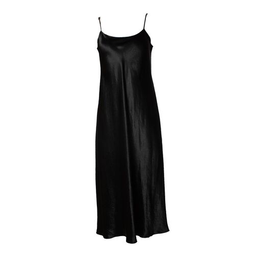 Vince, zwarte glanzende midi-jurk