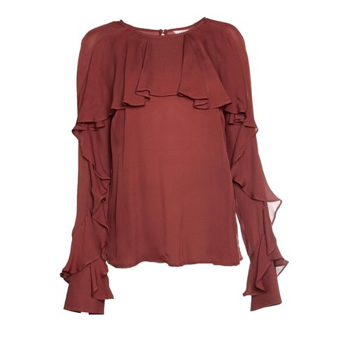 Veronica Beard, Rookkleurige ruffle top